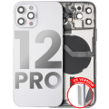 Back Housing W/ Small Components Pre-Installed Compatible For iPhone 12 Pro (US Version) (Used OEM Pull: Grade C) (Silver)