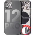 Back Housing W/ Small Components Pre-Installed Compatible For iPhone 12 Pro (US Version) (Used OEM Pull: Grade A) (Graphite)