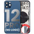 Back Housing W/ Small Components Pre-Installed Compatible For iPhone 12 Pro (US Version) (No Logo) (Aftermarket Plus) (Pacific Blue)