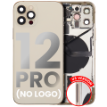 Back Housing W/ Small Components Pre-Installed Compatible For iPhone 12 Pro (US Version) (No Logo) (Aftermarket Plus) (Gold)