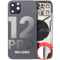 Back Housing W/ Small Components Pre-Installed Compatible For iPhone 12 Pro (US Version) (No Logo) (Aftermarket Plus) (Graphite)