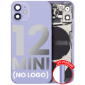 Back Housing W/ Small Components Pre-Installed Compatible For iPhone 12 Mini (US Version) (No Logo) (Aftermarket Plus) (Purple)