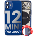 Back Housing W/ Small Components Pre-Installed Compatible For iPhone 12 Mini (US Version) (No Logo) (Aftermarket Plus) (Blue)