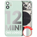 Back Housing W/ Small Components Pre-Installed Compatible For iPhone 12 Mini (US Version) (No Logo) (Aftermarket Plus) (Green)