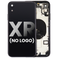 Back Housing W/ Small Components Pre-Installed Compatible For iPhone XR (No Logo) (Aftermarket Plus) (Space Gray)
