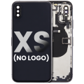 Back Housing W/ Small Components Pre-Installed Compatible For iPhone XS (No Logo) (Aftermarket Plus) (Space Gray)