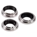 Back Camera Lens With Bracket & Bezel Compatible For iPhone 16 Pro / 16 Pro Max (Natural Titanium) (3 Piece Set) (Premium)