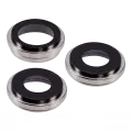 Back Camera Lens With Bracket & Bezel Compatible For iPhone 16 Pro / 16 Pro Max (Natural Titanium) (3 Piece Set) (Premium)