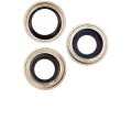 Back Camera Lens With Bracket & Bezel Compatible For iPhone 16 Pro / 16 Pro Max (Desert Titanium) (3 Piece Set) (Premium)