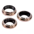 Back Camera Lens With Bracket & Bezel Compatible For iPhone 16 Pro / 16 Pro Max (Desert Titanium) (3 Piece Set) (Premium)