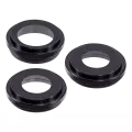 Back Camera Lens With Bracket & Bezel Compatible For iPhone 16 Pro / 16 Pro Max (Black Titanium) (3 Piece Set) (Premium)