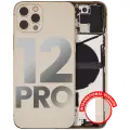 Back Housing W/ Small Components Pre-Installed Compatible For iPhone 12 Pro (International Version) (Used OEM Pull: Grade C) (Gold)