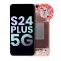 OLED Assembly With Frame Compatible For Samsung Galaxy S24 Plus 5G (US & International Version) (Service Pack) (Sandstone Orange)